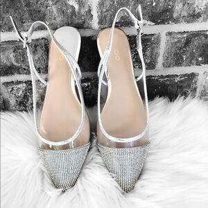 ALDO karowara diamond/clear flats